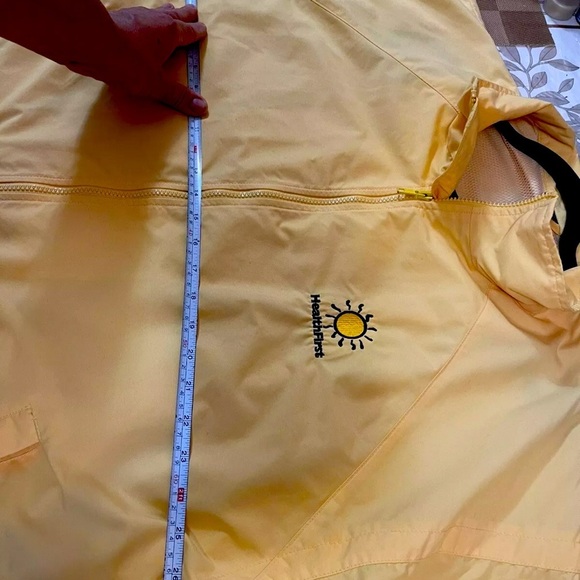 Lands End Lightweight Rain  Jacket Womens Size L 42-44  Yellow Coat Unisex - Picture 7 of 11